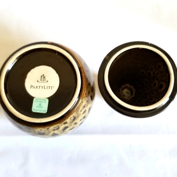 Partylite Ceramic Stackable Glaze Candle Holders - Picture 7 of 8